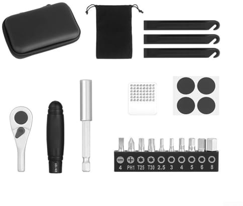 HEBEOT Juego de llaves de carraca para bicicleta, juego de herramientas combinadas de reparación con mango ergonómico antideslizante para mantenimiento de ciclismo y ajustes rápidos de dos vías