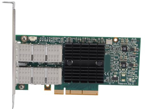 Pongnas Scheda PCIe 40GbE Scheda di Rete Ethernet 40Gbps Doppia Porta 80Gbps Totale per Data Center con Interfaccia Host PCIe 3.0 X8 Supporto Fibra Ottica QSFP