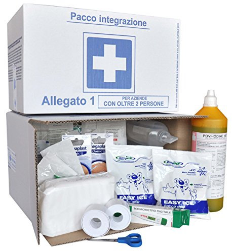 2 X KIT DI REINTEGRO ALLEGATO 1 PER CASSETTA ARMADIETTO DI PRONTO SOCCORSO MEDICA SENZA SFIGMOMANOMETRO PER AZIENDE PIU' 3 DIPENDENTI (2)