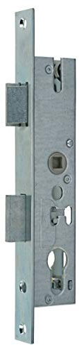 Rohrrahmenschloss PZ/W mit 72 mm Entfernung, Nuss 8mm und verzinkter Stulpe 24 x 244 mm (Dornmaß 25)