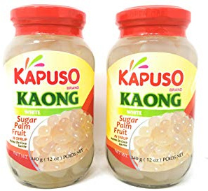Kapuso Kaong White Sugar Palm Fruit in Syrup 340g, 2 Pack
