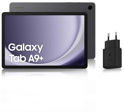 Samsung Galaxy Tab A9+ Tablette Android, 64 Go de Stockage, Grand écran de 11, Wifi, Son 3D, Anthracite, avec Chargeur secteur rapide 25W inclus (version FR)