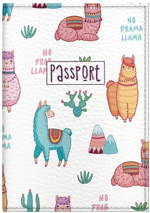 Quttie Reisepasshülle für Kinder, Damen und Herren, süße passhülle, reisepass (Lama Pattern)