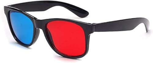 Rot und Blau 3D Brille Universal TV Movie Dimensional Video Frame 3D Brille DVD Game Glas 3D Style Brille für 3D Filme Spiele, 3D Betrachtungsbrille, Licht Einfaches Design