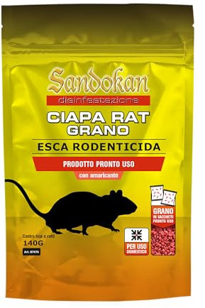 Veleno per Topi Chapa Rat Granuli Esca per Ratti in Sacchetti Pronto Uso