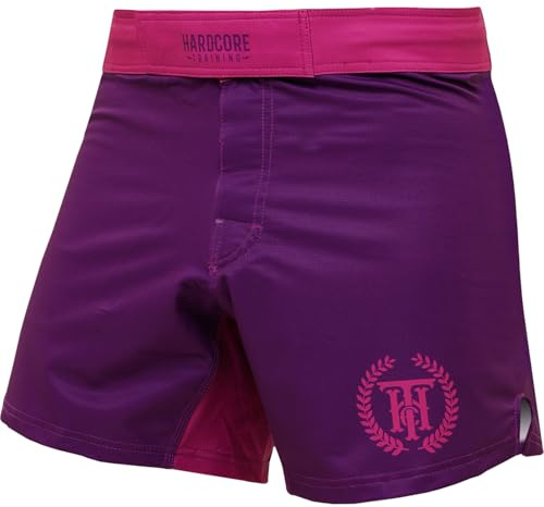 Hardcore Training Shorts MMA Boxning Herr Kampsport Neocamp BJJ Grappling Fitness Muay Thai Kickboxing No Gi (DE/NL/SE/PL, Alfa, M, Regelbunden, Regelbunden, Purple)