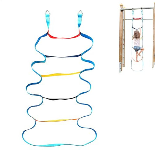 Échelle en corde pour enfants, échelle en corde pour enfants, échelle de corde pour enfants, échelle d'escalade colorée | Balançoire à sangle pour cabines d'arbre, corde d'escalade robuste