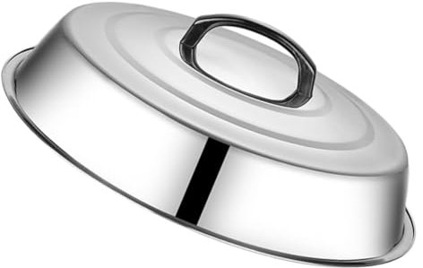 TOGEVAL Copri BBQ Acciaio Arco per Carne e Steak Coperchio Proteggi Cibo Anti-Polvere e Anti-Grasso per Cucina e Ristorante Copertura Multiuso per Grigliate e Alimenti