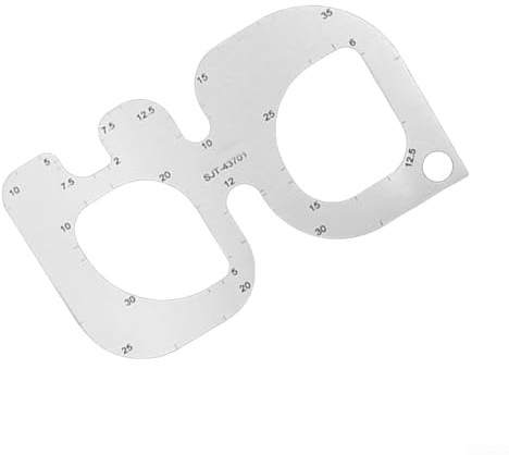 Utensile da taglio rotondo per pelle, in acciaio inox, con angoli arrotondati, per lavori in pelle, lavorazione del legno e cucito, per cinture (righello a doppio cerchio)