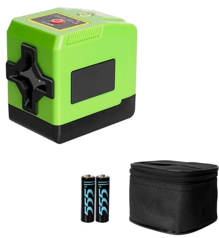 Livella Laser Autolivellante, 360° Livello Laser Autolivellante, Verde Laser Orizzontale e Verticale a Linee Incrociate per la Decorazione Domestica, Batterie, Custodia per il Trasporto