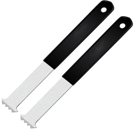 Confezione da 2 estrattori resistenti per finitrici con raschietto per giunti a microdenti, per giardino, prati e finitrici, strumenti di rimozione