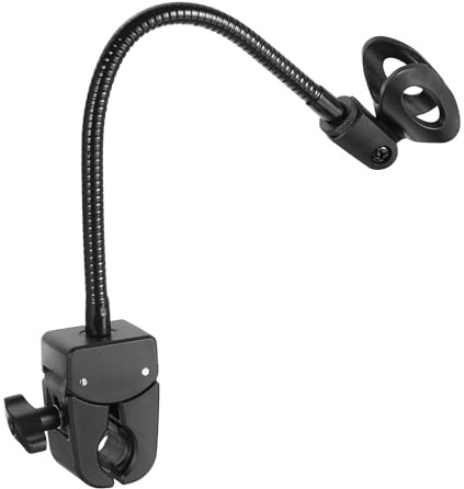 PATIKIL Support De Microphone À Col De Cygne De Bureau, 12 De Long Avec Bras Flexible Et Pince Pour Micro 28-40mm Pour Streaming En Direct Podcast Radio Conférences Chant, Noir (Style 5)