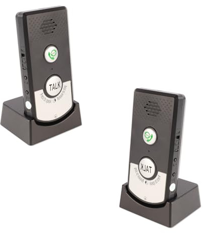 Wireless Intercom, 2 Way Wireless Intercom with Rainproof Design, 3 Gear Adjustable Sound 1000m Long Range Wireless Doorbell, Intercom Systems for Home, Elderly, Office, Hospital