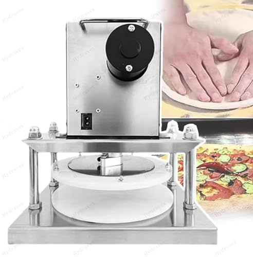 Electric Dough Press Machine, Commercial Non-Stick Surface, High-Speed Production for Pizza and Tortilla Pressing