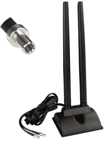 BOOBRIE Dual Band TS9 MIMO WiFi Antenna 2.4GHz 5GHz 5.8GHz TS9 Male WiFi Antenna with Magnetic Base 5dBi External Antennas for Wi-Fi Router/Hotspot/Industrial IoT/Car WiFi/Caravan