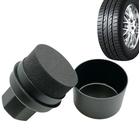 Renchey Brosse pour Roues de Détail Auto - Applicateur de Brillant et de Produit de Soin pour Pneus Automobiles - Éponge Brosse de Nettoyage pour Lustrage Polissage et Cirage des
