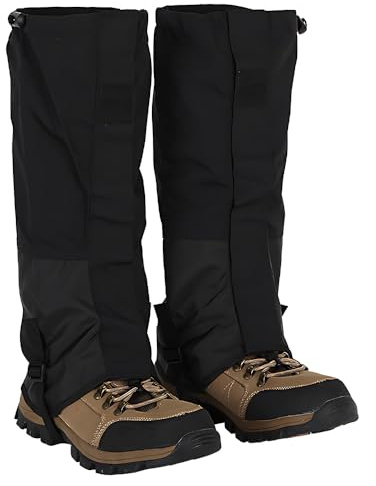 TONGIHS 2 Stück Unisex Gamaschen, Beingamasche, Beingamaschen Wasserdicht und Verstellbar, zum Wandern, Skifahren, Bergsteigen, Jagen, Spazierengehen, Rucksackwandern und Klettern im Freien