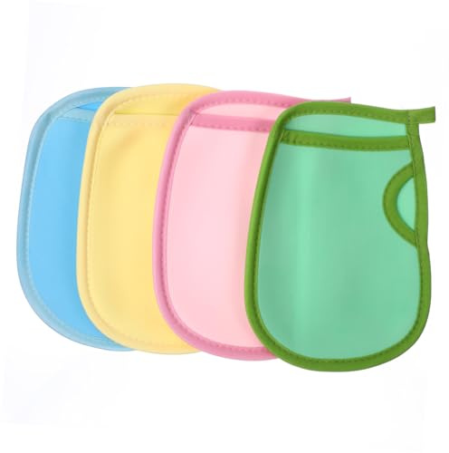 CIYODO 4pcs Bath Gloves Body Scrub Exfoliating Shower Gloves Dead Skin Remover for Shower Cleaning Brush