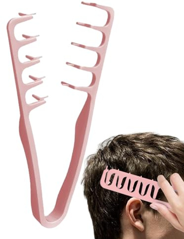 Brosse à Cheveux Coiffante | Peigne Texturé | Brosses Coiffantes | Couvrir La Raie, La Frange | Pince De Levage | Pour Les Amis, La Famille Et Les Garçons