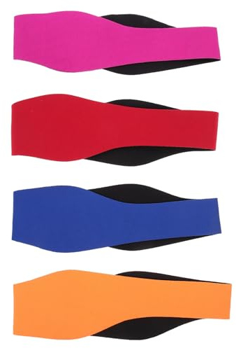 MAGICLULU Diadema para Natación de Neopreno 4 Unidades Rosa Naranja Azul Marino Rojo Talla L Protección Auditiva para Ducha Buceo y Actividades Acuáticas