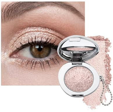 Jutqut Glitzer Lidschatten Palette, Glitter Gold Eyeshadow Palette, #02 | Langanhaltend & Wasserfest Formel, Hochpigmentierte Cremige Textur, Metallisch Schimmerndes Finish, Verblendbar & Faltenfrei