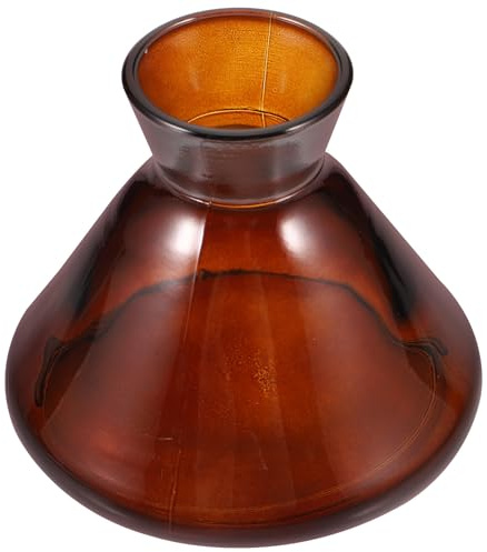 VICASKY Flacon Diffuseur en Verre 220 ML Transparent Large Ouverture en Trompette, Flacon Diffuseur D’huiles Essentielles pour Parfum D’intérieur, Contenant D’aromathérapie pour Bureau