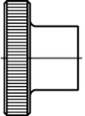 25 Rändelmuttern DIN 466 A1 / A2 M 4 rostfrei A1 / A2 Niro Edelstahl