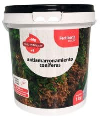 FERTIBERIA Abono granulado 1Kg para coníferas con Efecto antiamarronamiento