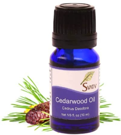 SVATV Ätherisches Zedernholzöl, Aromatherapieöle in therapeutischer Qualität, Duftöl für Diffusor, Yoga, Massage und Heimwerker-Körperpflege, 10 ml
