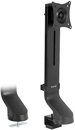VIVO Schwarze verstellbare Monitorhalterung für Sit-Stand Workstation, Schreibtisch-Konverter, Monitorarm passend für 1 Bildschirm bis 81,3 cm (32 Zoll) STAND-V001U