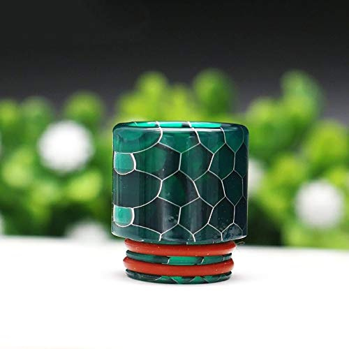 LITAO-EC, Embout Buccal en Résine avec Dosette en Cobra Sauvage pour Atomiseur RTA E-Cigarette 810 pour SMOK TFV12 Prince,sans Tabac ni Nicotine (Couleur : Vert)