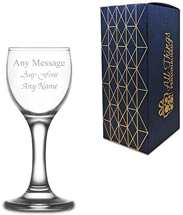 Personalised Engraved 55ml Misket Liqueur Glass, Gift Boxed, Perfect for Any Occasion