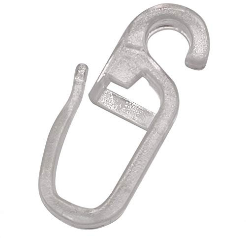 DELFRA 100 Überklipshaken 4mm glasklar - Faltenlegehaken für Gardinenringe