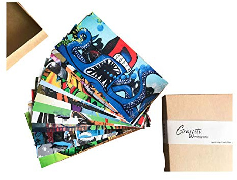 Graffiti - Postkarte 15 Stück Set Serie - XXL Postkarte - im Geschenkkarton