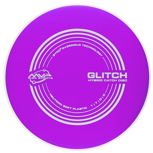 MVP Disc Sports Neutron Glitch (Soft) Disc Golf Hybrid Catch Disc (150-155g / Colors May Vary)