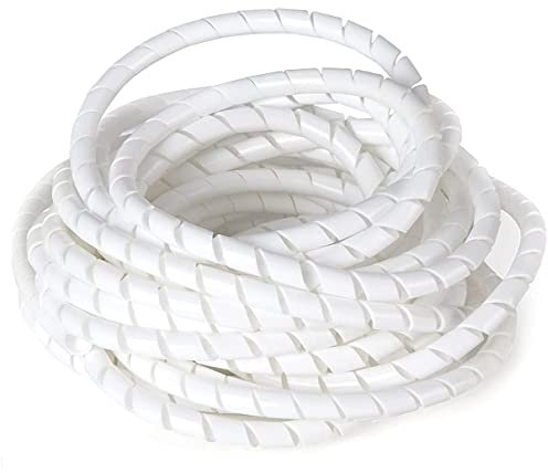 cyclingcolors kabelspirale spiralschlauch Weiß Kunststoff flexibel Kabelschutz kabelschlauch Auto Motorrad Computer Kabelkanal Kabelkanal Kabelhülle (Durchmesser 3mm, länge 1m)