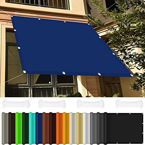 Tende da Sole per Esterno 2 x 3.5 m Impermeabile Tenda da Sole per Esterno Protezione Raggi UV 98% per Giardino Balcone Terrazza, Blu Scuro
