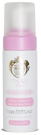 MUSC INTIME - Mousse Intime - Musc Blanc - L'Irrésistible - Nettoie En Douceur - Testé Sous Contrôle Gynécologique - 94% D'Ingrédients Naturels - 150ml