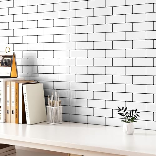 Yullpaper 10 Stück Klebefliesen Küche 3D Fliesenaufkleber Weiß für Bad Küche Flexible Pvc Fliesen Selbstklebend Badfliesen Überkleben Selbstklebende Vinyl Fliesen Fliesenspiegel Küchenrückwand 30x30cm