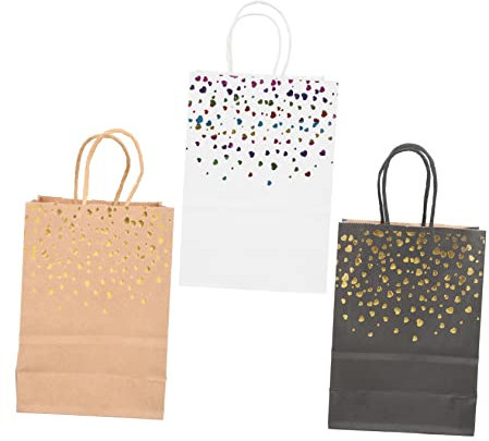 GLEAVI Stück Papiertüten mit Einzigartigem Stempeldesign Party-geschenktüten Hochzeitstüten Urlaubstüten Leckerli-tüten