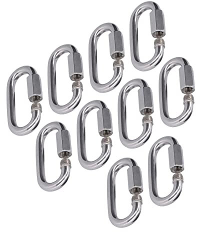 Maglie Rapide in Acciaio Inossidabile, 10 Pezzi Connettore a Vite in Acciaio Inossidabile Connettore a Maglia Rapida Moschettone con Chiusura a Catena, Chiusure Hardware (M3.5)