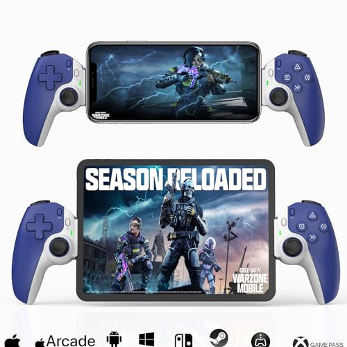 Mobile Gaming Controller for iPhone/iPad, Wireless Phone Remote Gamepad Bluetooth Joystick for iOS/Android/PC/Switch/Tablet/Cloud Gaming Support Streaming on PS4/Xbox/PC Console Play COD/Genshin-D9