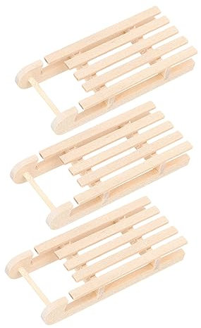 Hohopeti Einzigartiges Weihnachtshandwerk Weihnachts-holzschlitten-Ornament Holzschlitten- Für Zuhause