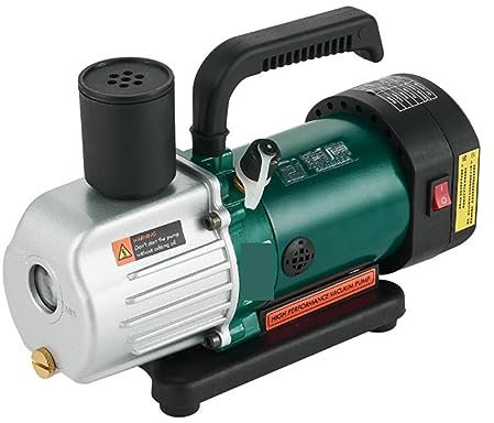 Pompa per vuoto Hvac Pompa for vuoto, Pompa for vuoto intelligente a palette rotanti portatili Condizionatore d'aria Frigorifero Riparazione Pompa ad aria a basso rumore anti-riflusso 125W Migliora l'