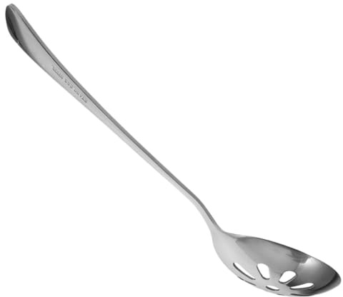 WATIIFUFU Reusable Stainless Steel Slotted Spoon 7.8 Inch Small Kitchen Utensil for Serving Fruits, Desserts and Soup