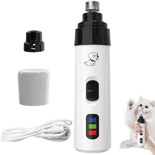 Tagliaunghie elettrico per cani, Smerigliatrice per unghie per animali domestici ricaricabile USB, Lime per unghie per animali domestici elettrici silenziosi, Lime per unghie per cani di piccola