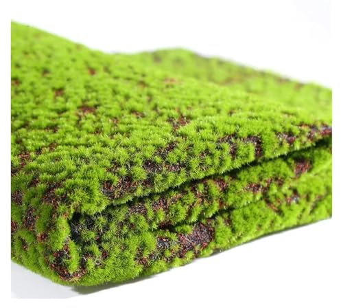 YIMOCHEN Kunstrasen DIY Künstlicher Moosrasen Mikrolandschaft Nylon Kunstrasen Teppich Wand Grünpflanzen Hochzeit Mini Garten Öko Flasche Dekor Gras Rasen Kunstrasen Outdoor(50x100cm)