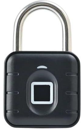 Candado con huella dactilar y aplicación TTLOCK, candado inteligente sin llave, resistente al agua IP67, tipo C, recargable, compatible con Bluetooth, for dormitorio en casa(SY12 Fingerprint)
