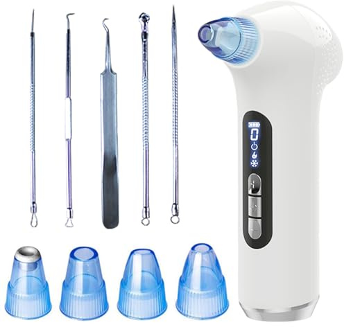 Pormaskborttagare porrengörare, 3-i-1 ansiktsspapp pormaskborttagare, porsugare pormaskborttagare, blackhead remover, finnborttagare med kall kompress lugnande värmekompress