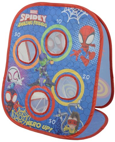 Spidey & Friends Kids 2 in 1 Bean Bag Toss & Target Game | Quick & Easy Pop Up Indoor Outdoor Play | Childrens Fun Garden Beach Camping Party Games | Ages 3+